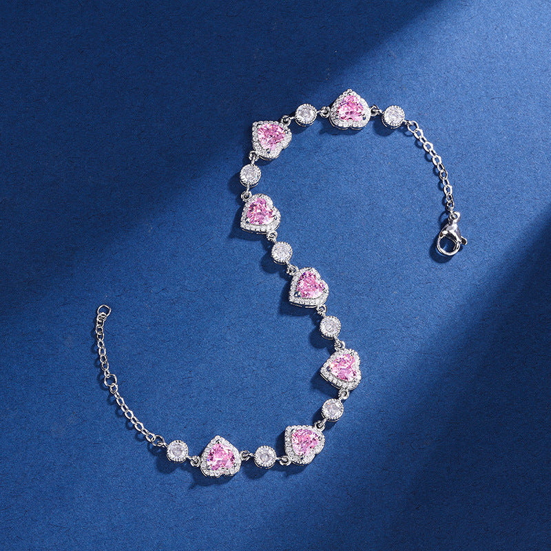 Bracelets de tempérament de luxe léger en Zircon de fleur de cerisier pour femmes