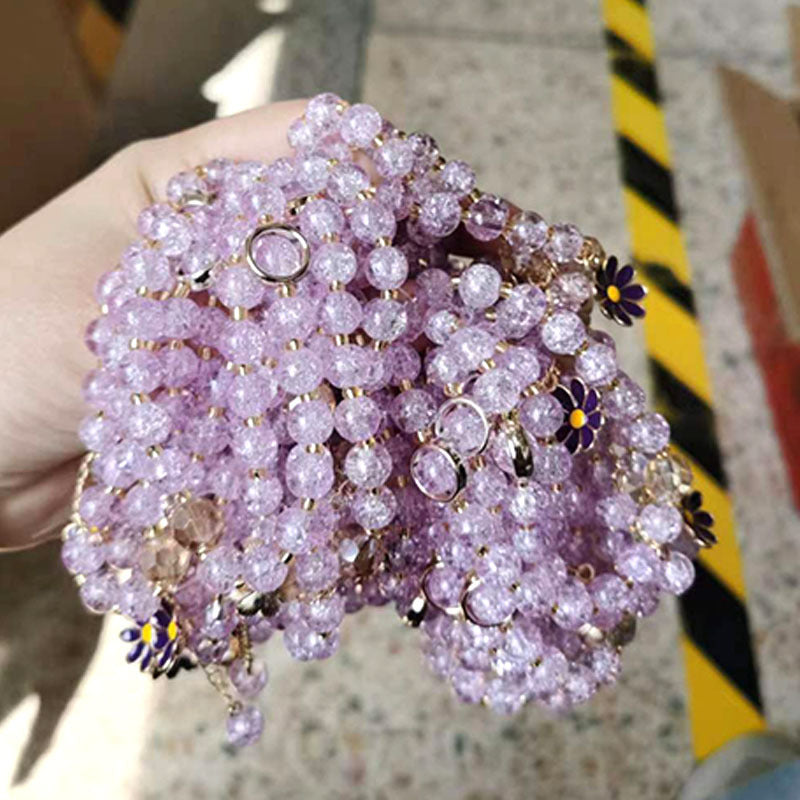 Bracelets féminins de copines de tournesol en cristal de fleur explosive