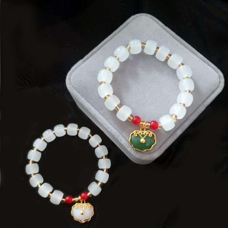 Longevity Lock Jade Safety Girlfriends Female Gift Live Bracelet