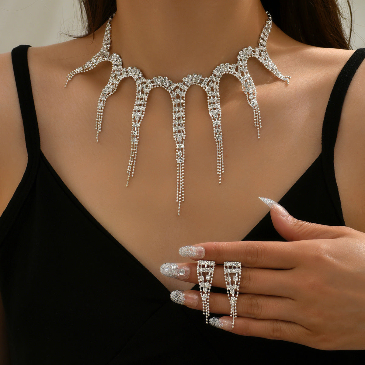 Women's Fashion Party Rhinestone Cool Octopus Suit Earrings