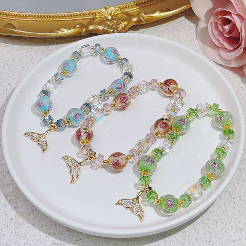 Luminous Glazed Female Super Shiny Crystal Micro Inlaid Bracelets