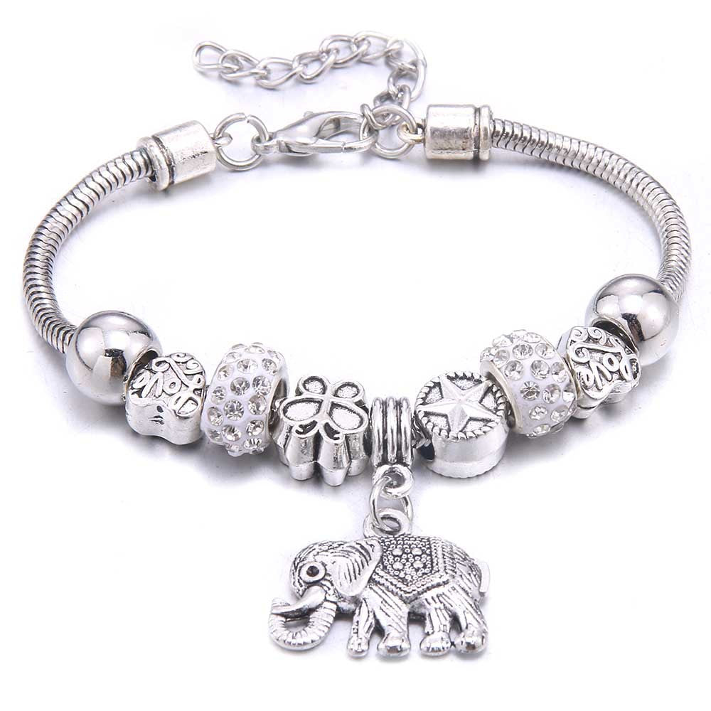 Women's Grid Popular Adjustable Crystal Love Butterfly Bracelets