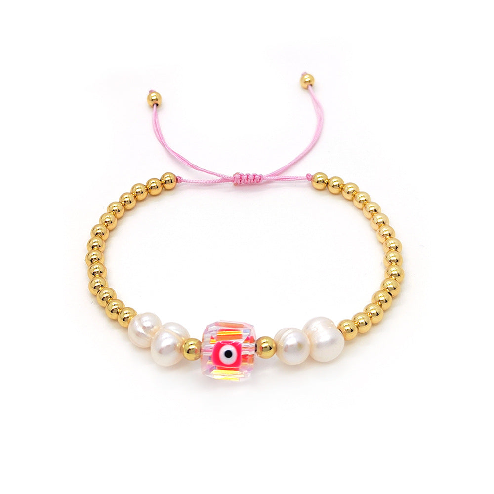 Bohemian Dopamine Crystal Evil Eye Beads Bracelets