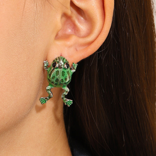 Women's Funny Frog For Creative Cute Animal Earrings