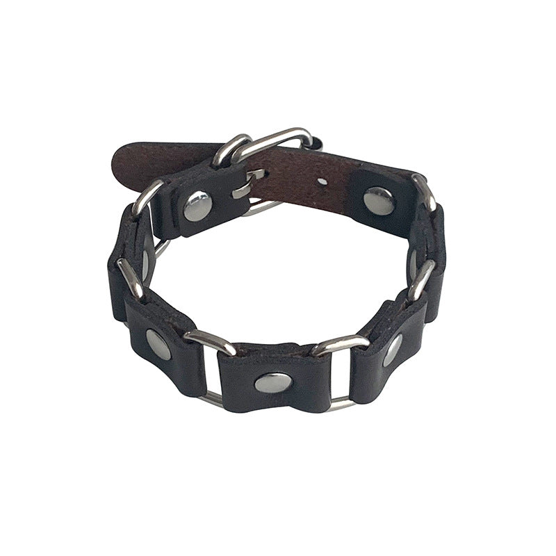 Kreative Punk-Gothic-Armbänder mit Persönlichkeit und Dornschließe