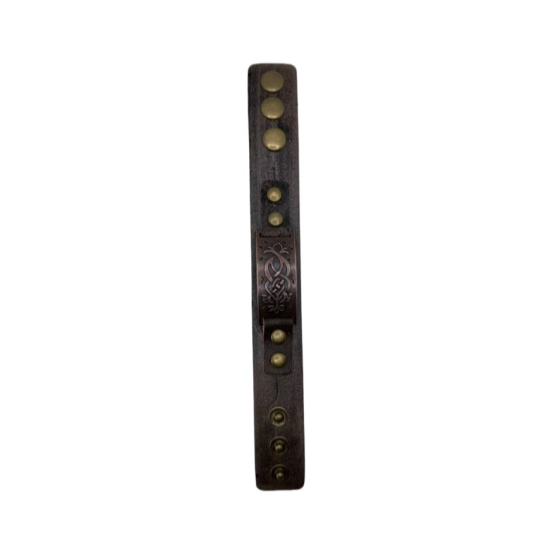 Men's Distressed Retro Punk Handmade Cattle Leather Decoration Bracelets