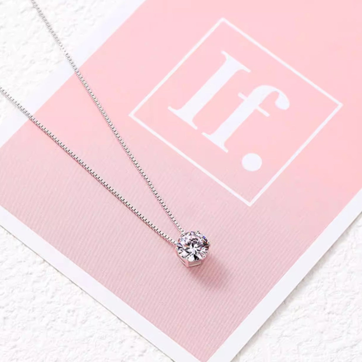 Fashion Single Diamond Zircon Female Trendy Cold Clavicle Necklace