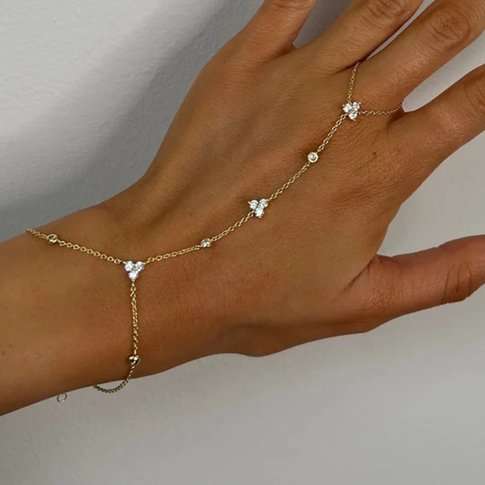 Women's Light Luxury Copper Chain Finger Graceful Personality High-grade Bracelet