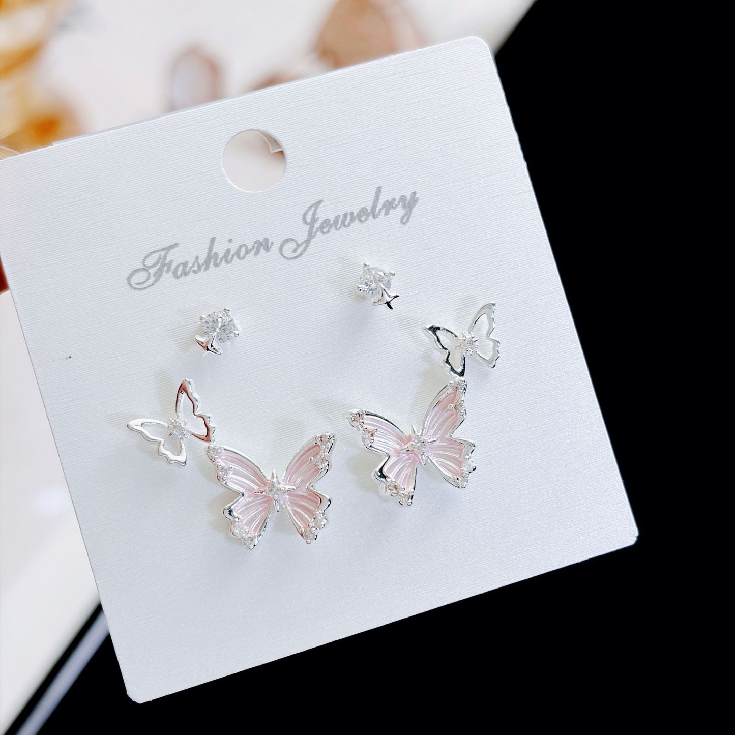 Women's Three Pairs Storage Ear High Sense Earrings