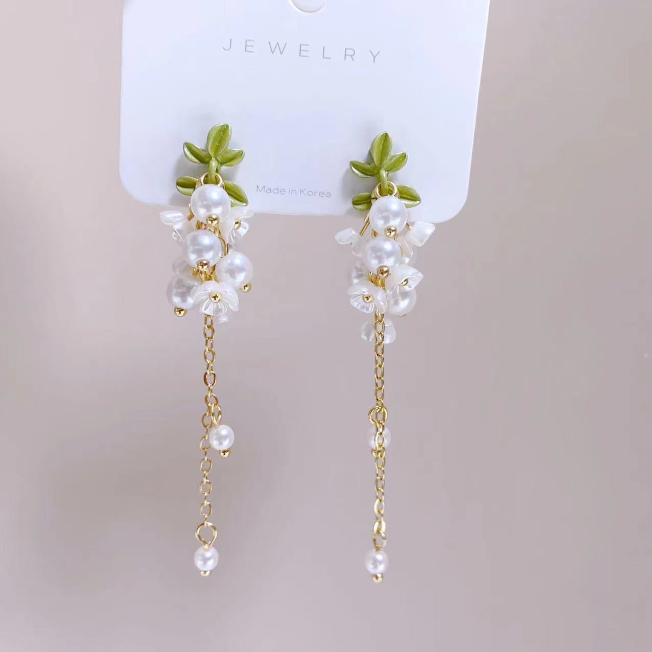 Fresh Purple Grape Tassel Super Mori Style Earrings