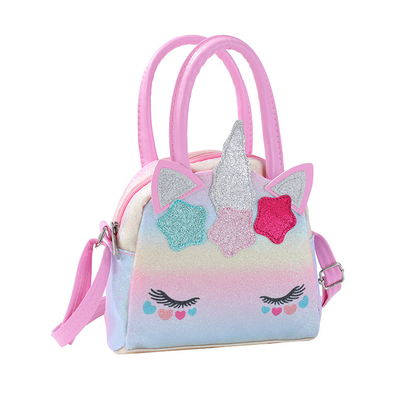 Color Box Unicorn Shoulder Bag Cartoon Jewelry Set