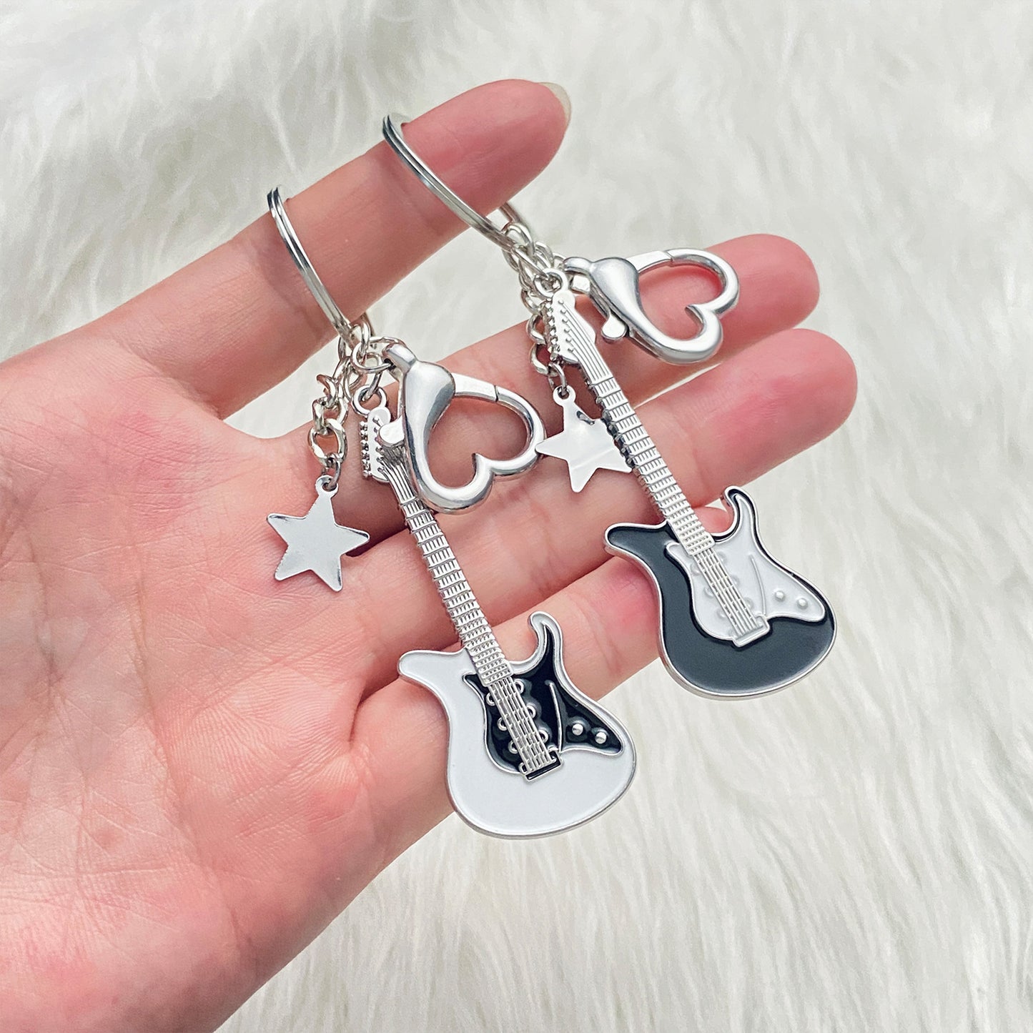 Women's & Men's Steel Guitar Punk Hip Hop Creative Design Electric Sweater Chain Jewelry Set