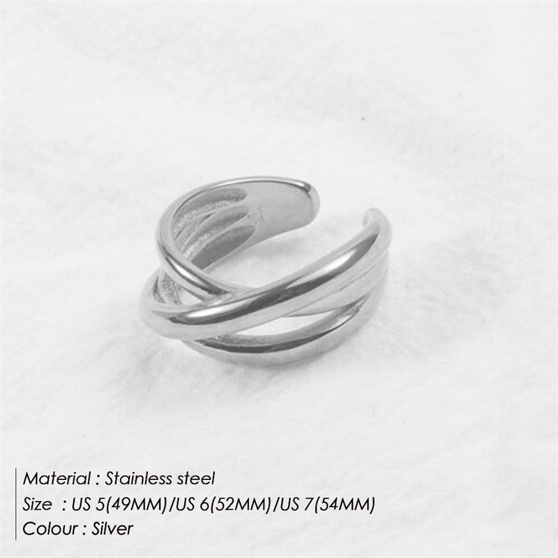 Multilayer Fashion Female Stainless Steel Ornament Bracelets