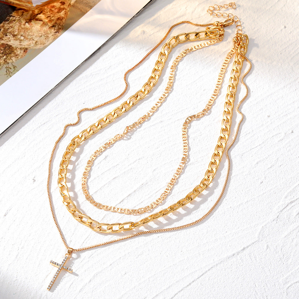 Ornament Mix And Match Cross Chain Necklaces