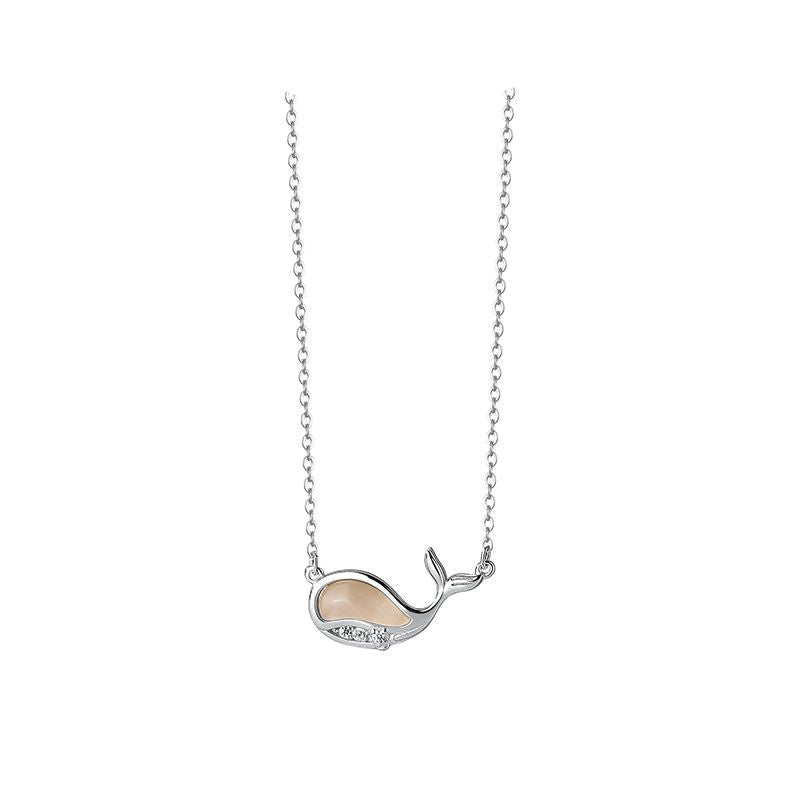 Women's Sterling Sier Light Luxury Minority Design Dolphin Clavicle Necklaces