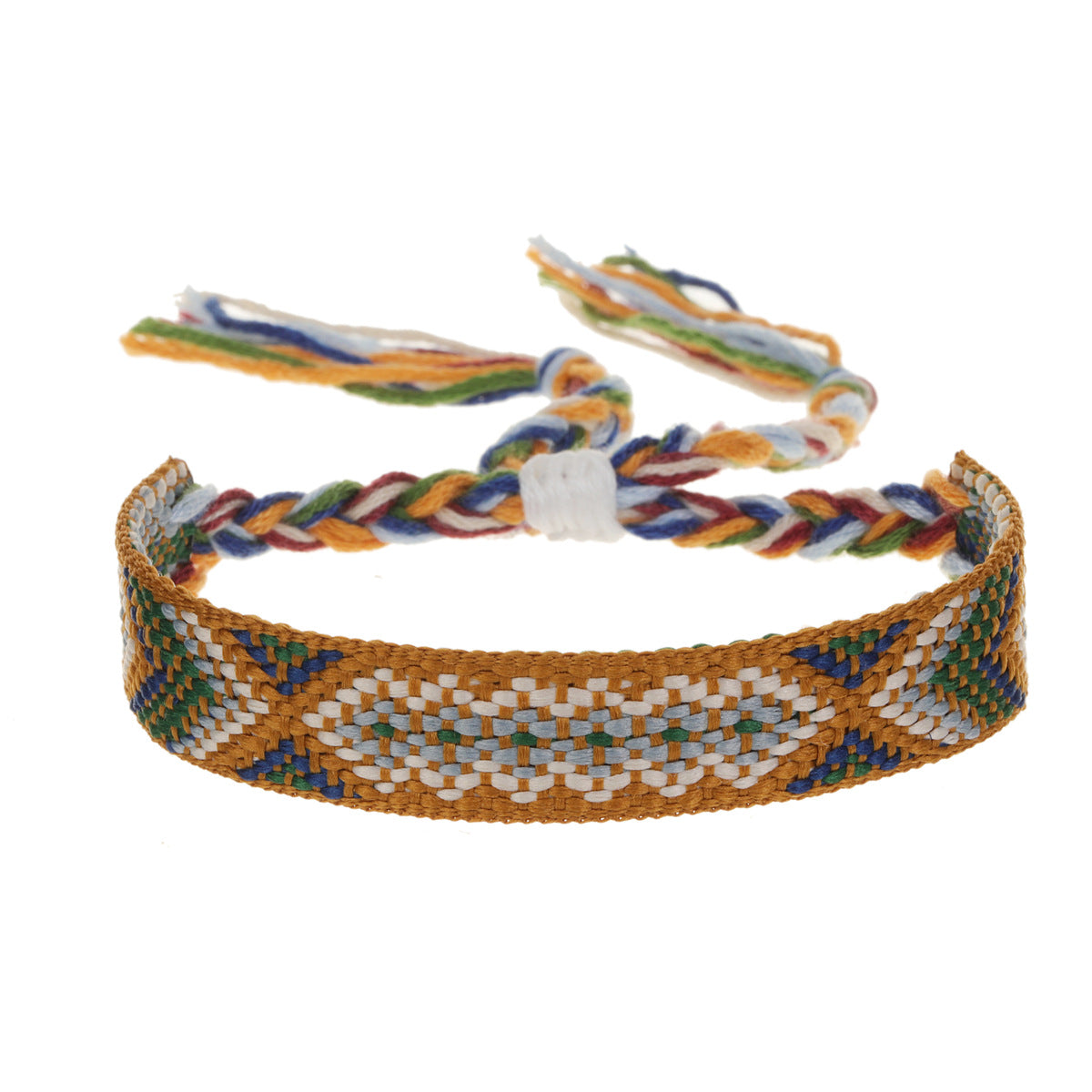 Hand-woven Adjustable Ethnic Friendship Rainbow Carrying Bracelets