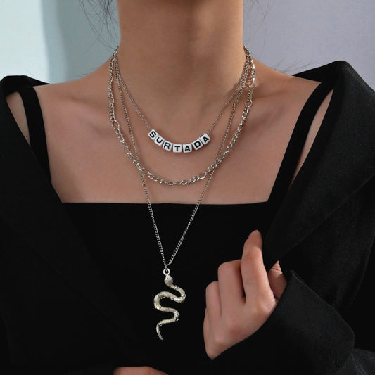 Fashion Alloy Snake Vintage Ethnic Style Necklaces