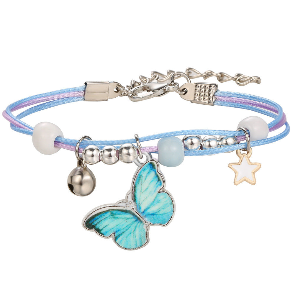 Bracelets de fée douce pour femmes, papillon dégoulinant d'huile