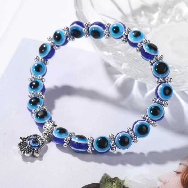 Vintage Blaue Augen Teufelsauge Perlenarmbänder