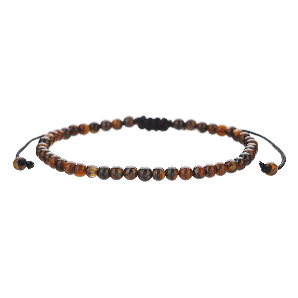 Men's Tiger Eye Volcano White Turquoise Woven Essential Bracelets