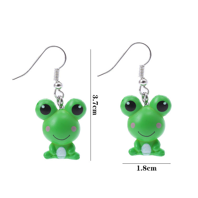 Simple Cute Simulation Frog Cartoon Doll Rings