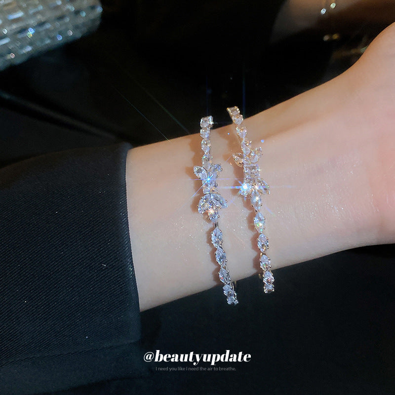 Zircon Bow Open-ended Light Luxury High Sense Fashion Bracelet