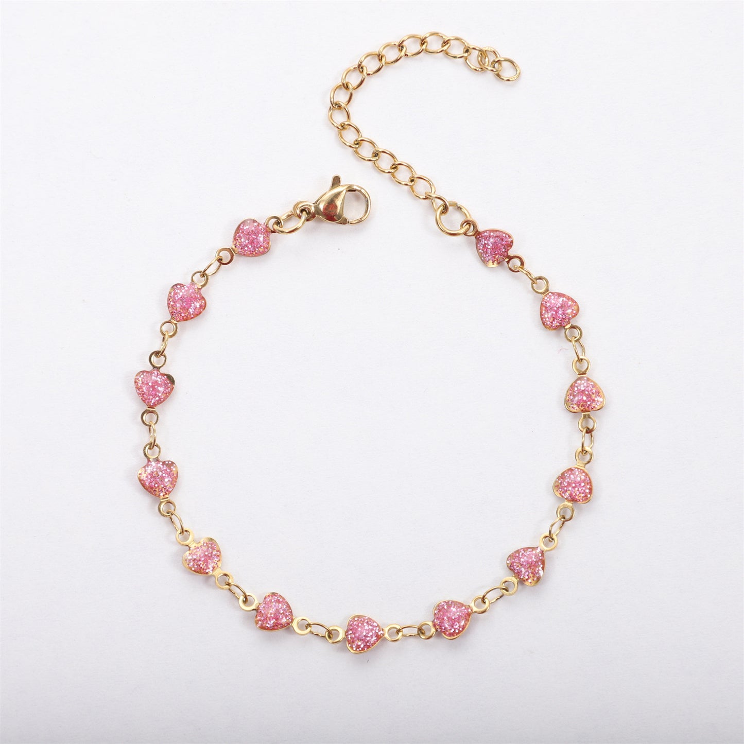 Stainless Steel Love Glitter Dripping Chain Fashion Personality Vertical Bracelet