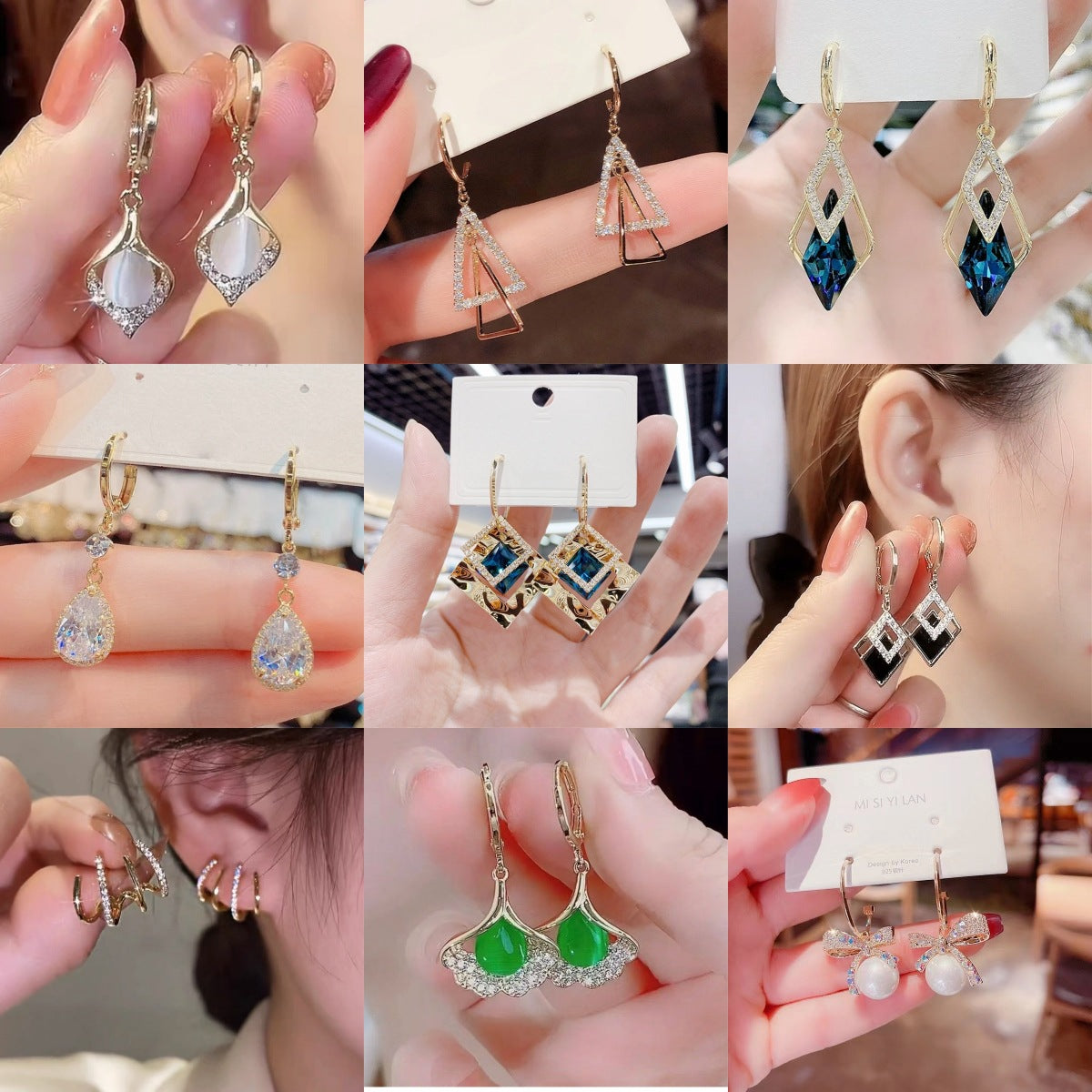 Women's Simple Graceful Love Heart Peach Ear Earrings