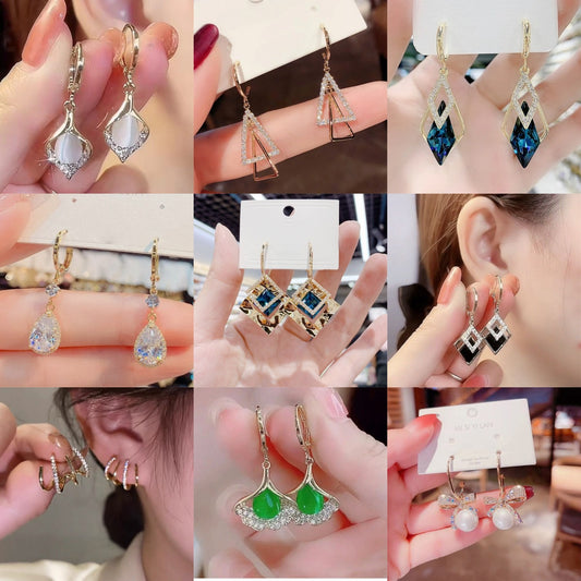 Women's Simple Graceful Love Heart Peach Ear Earrings