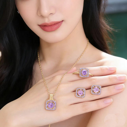 Women's Light Luxury Minority Birthday Gift High Jewelry Set