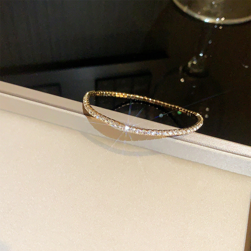 Rhinestone Zircon Elastic Laminated Adjustable Female Bracelets