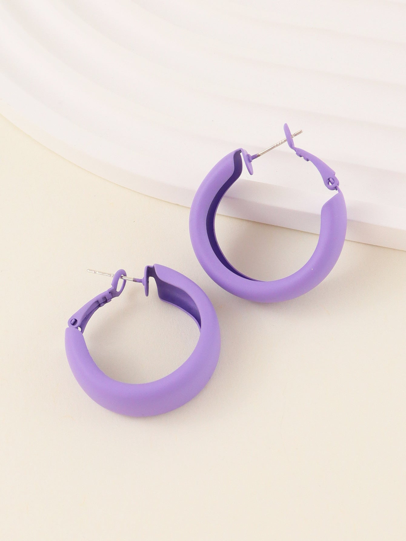 Color Circle Personality Shaped Trendy Cute Colorful Sweet Graceful Fashionable Stud Earrings