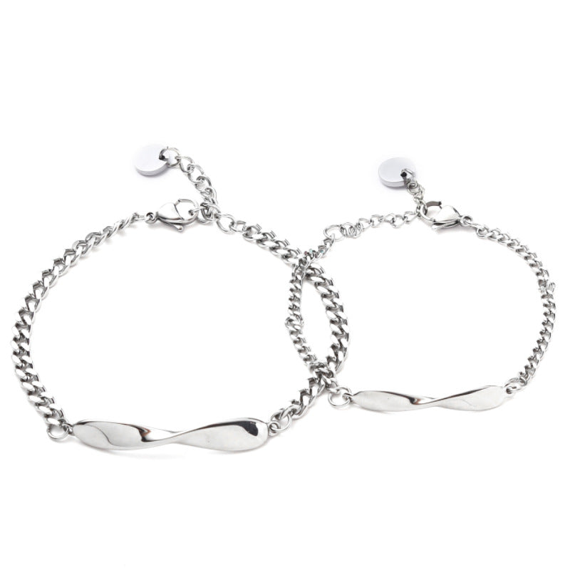 Women's & Men's & Engraved Girlfriends Commemorative Gift And Mobius Bracelets