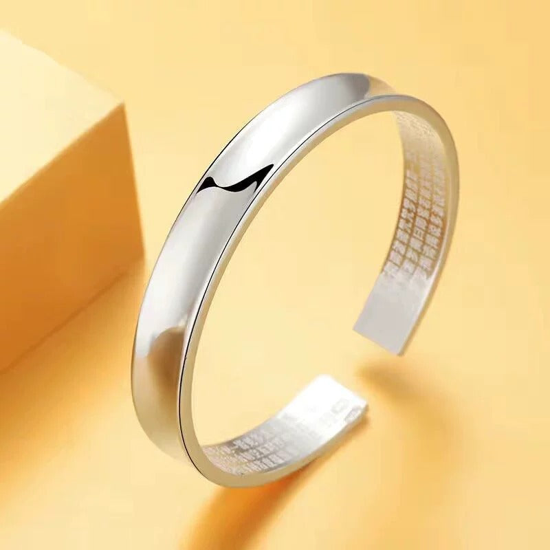 Women's Solid Open-end Polished Imperial Concubine Heart Sutra To Give Mom Bracelets