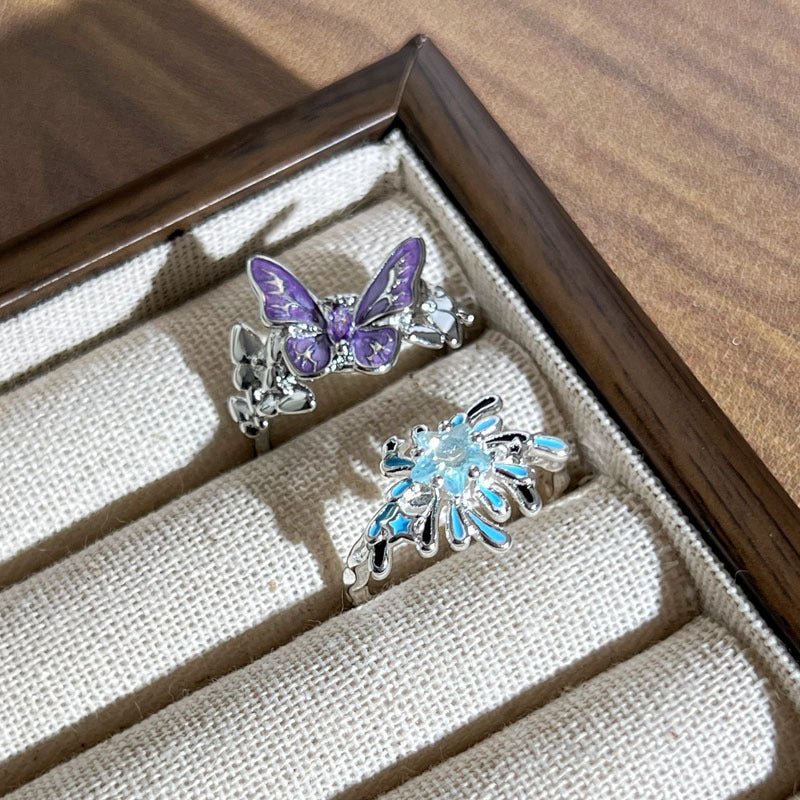Asterism Sweet Cool High-grade Open Female Personality Atmosphere Light Luxury Rings