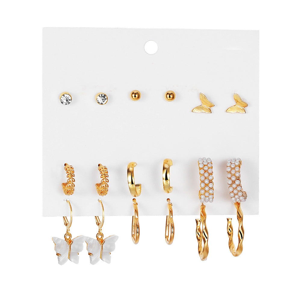 Alloy Ear Square Geometric Set Vintage Earrings