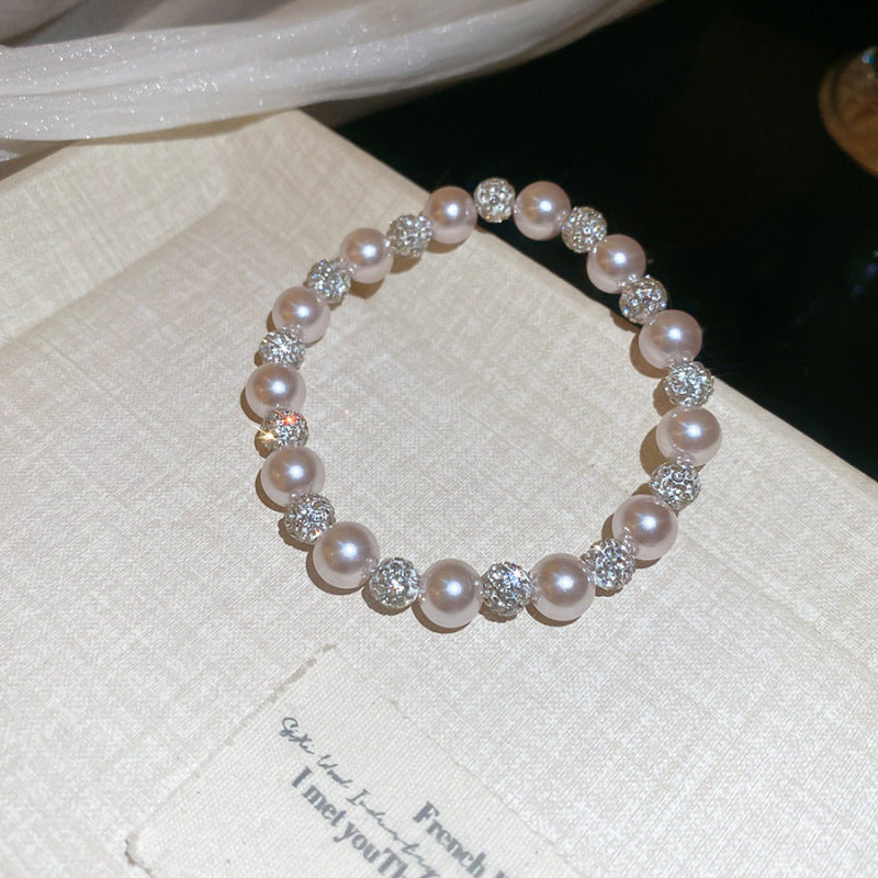 Women's Zircon Pearl Bee Buckle French Vintage Court Bracelets