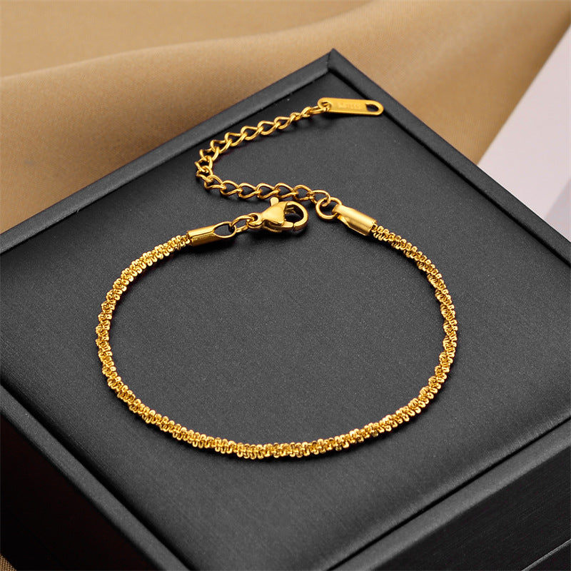 Fashion Vintage Metal Hip Hop Punk Gold-plated Titanium Steel Necklaces