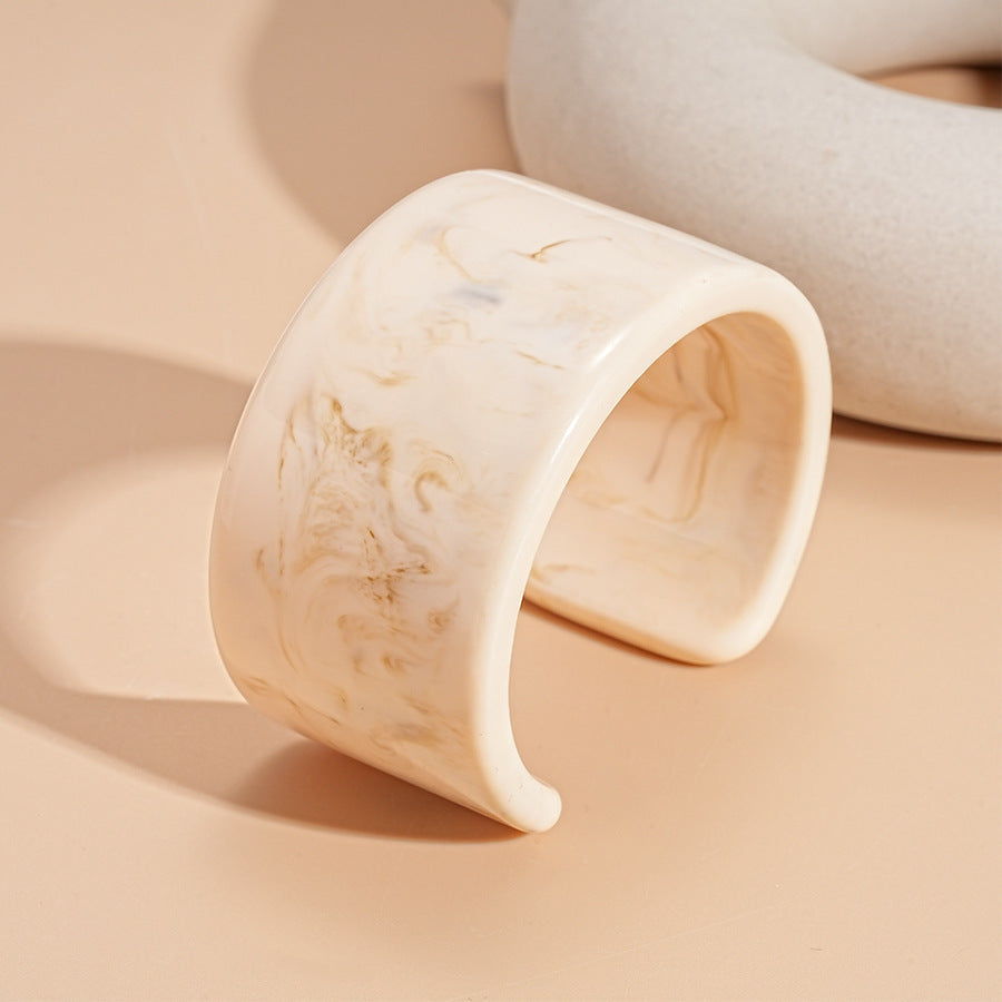 Women's Irregular Resin Minority Simple Retro Temperament Personality Fashion Design Unique Bracelets