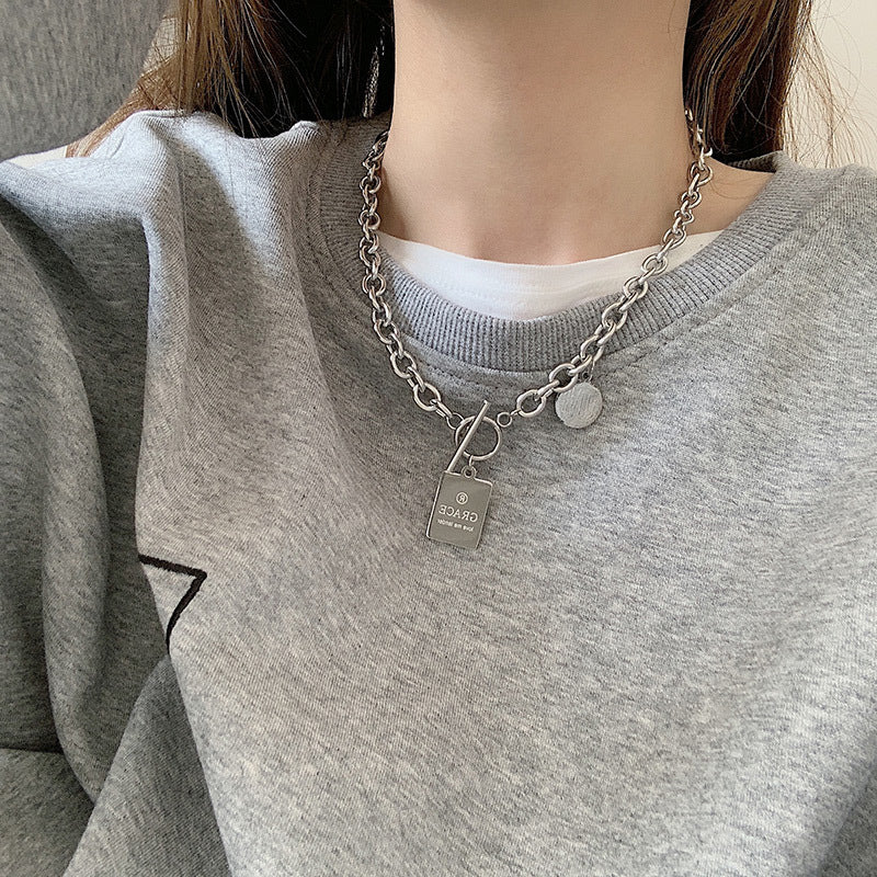 Women's Stainless Steel For Hip Hop Cool Clavicle Necklaces