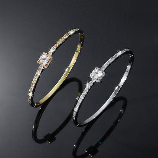 Women's Square Zircon Fashion Unique Temperament Simple Bracelet