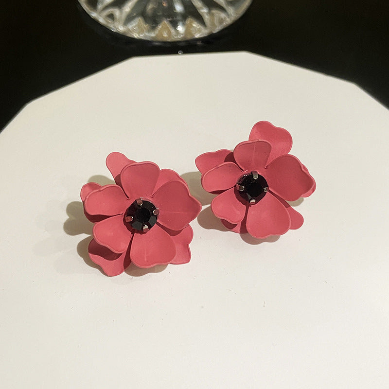 Boucles d'oreilles à fleurs pour femmes, Style coréen, mode rétro, élégance