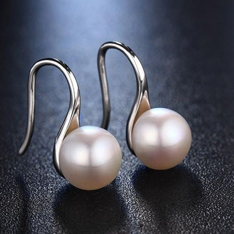 Elegant Graceful Light Luxury Simplicity Geometric Pearl Simple Earrings