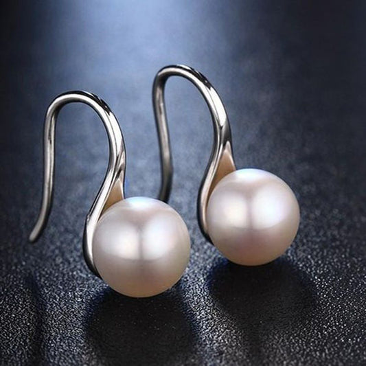 Elegant Graceful Light Luxury Simplicity Geometric Pearl Simple Earrings