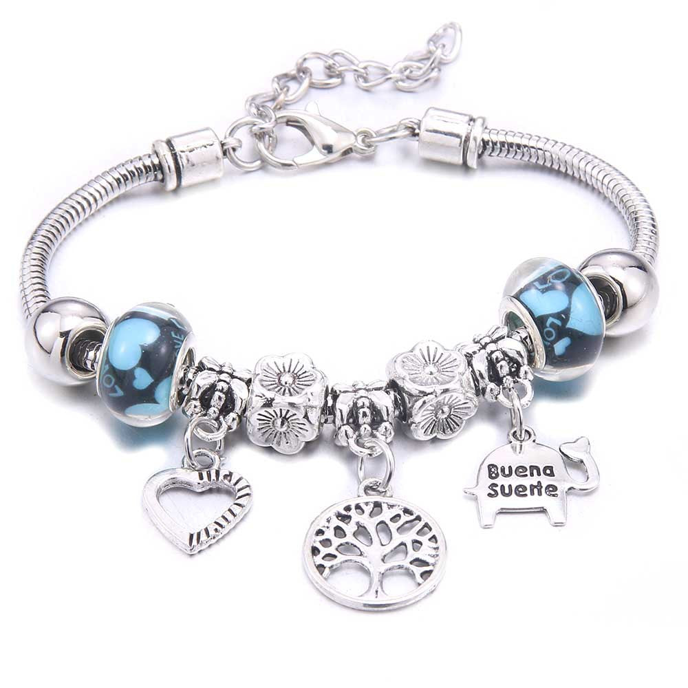 Women's Grid Popular Adjustable Crystal Love Butterfly Bracelets
