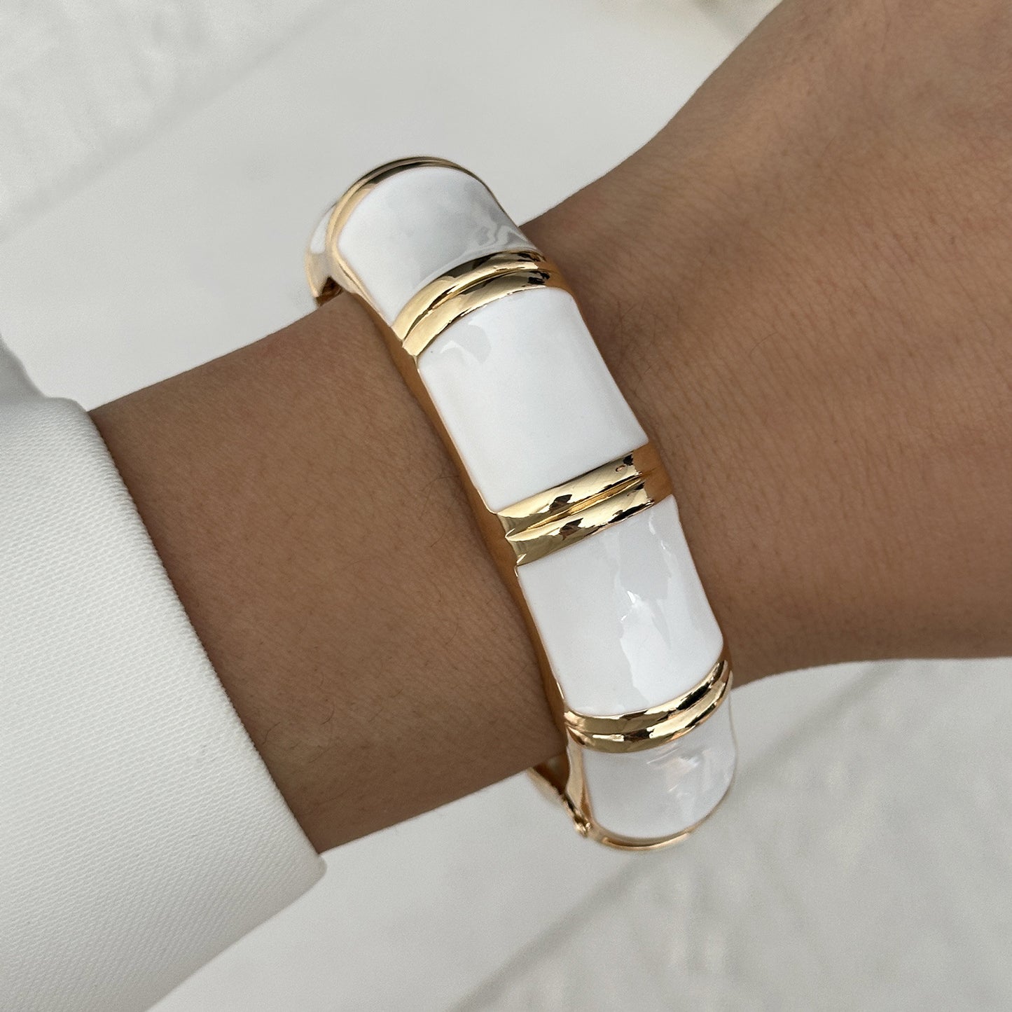 Women's Retro Enamel Alloy Bamboo Exaggerated Personalized Bracelets