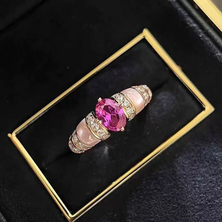 Mist Shell Diamond Female Dopamine White Light Luxury Temperament High-grade Rings