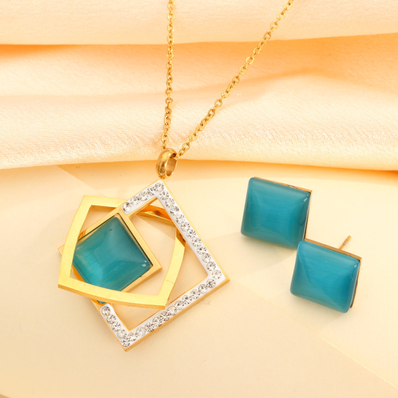 Women's Suit Geometric High Quality Stainless Steel Jewelry Set