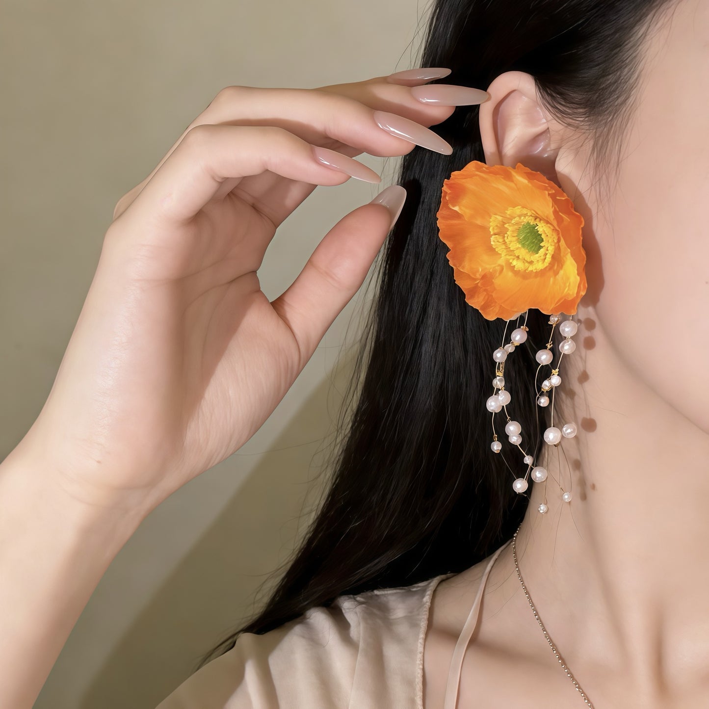 Women's Flower Beaded For Vacation Style Atmosphere Clavicle Necklace
