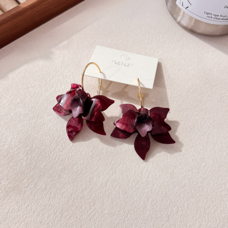 Orchid High-grade Style Gentle Temperamental Minority Rings